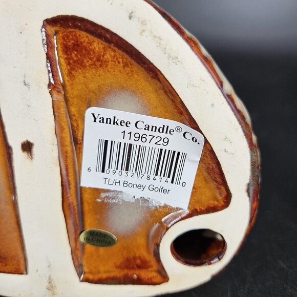 Yankee Candle Boney Bunch Golfer Tea Light Holder Halloween Skeleton Decor 2010 - Picture 13 of 16